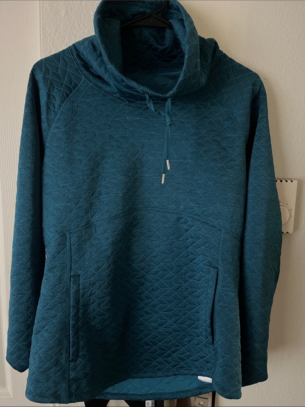 Marmot Annie Teal Quilted Funnel Neck Pullover